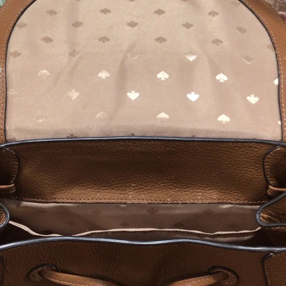 Kate Spade Leila Saffiano Leather Backpack Tan